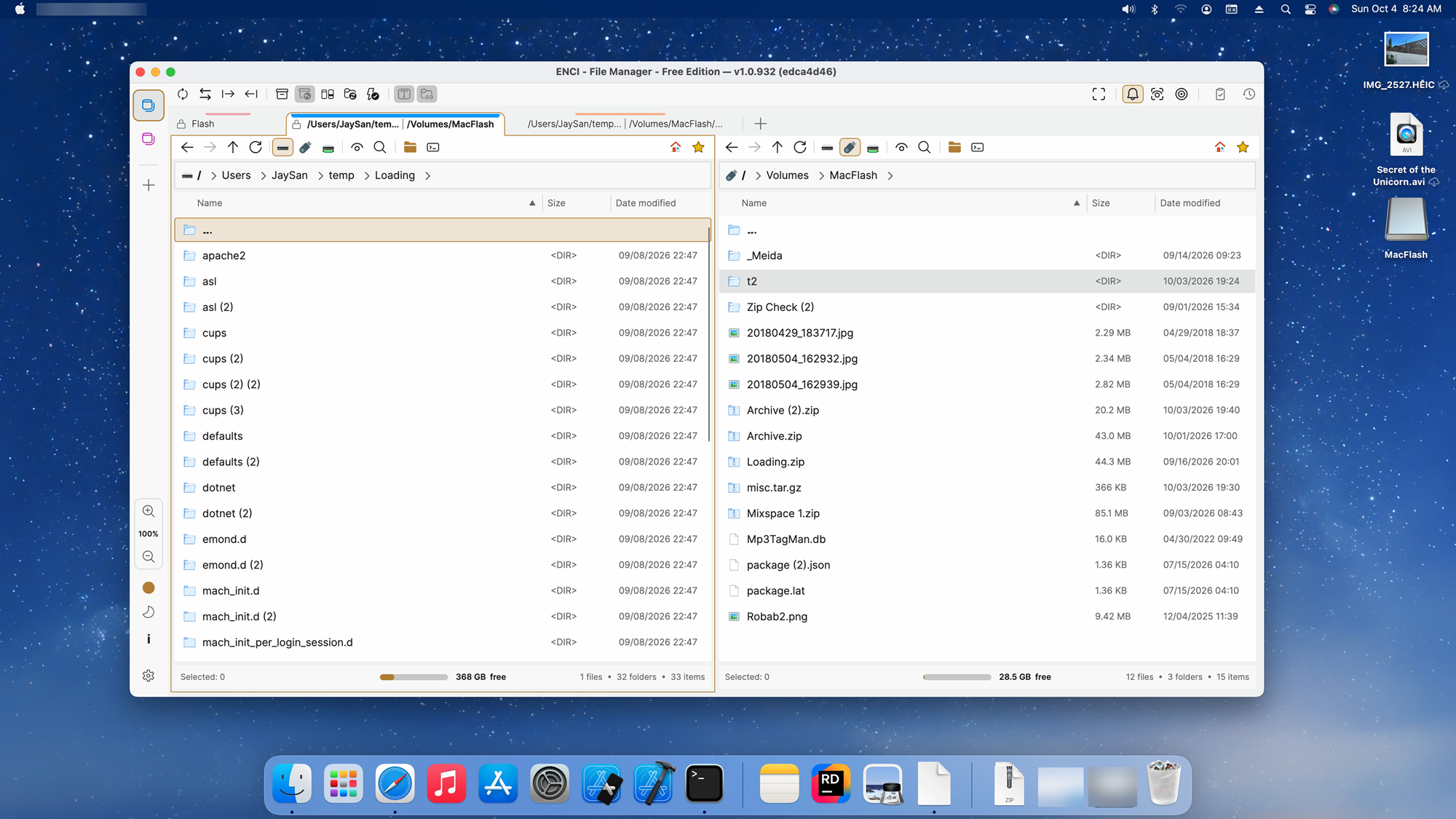 ENCI running full screen on macOS